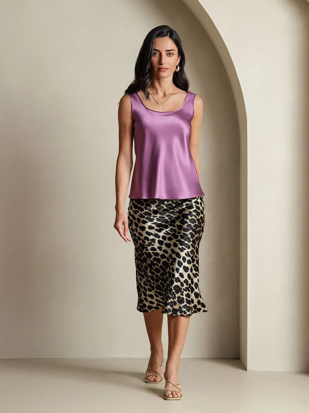 19Momme Seiden U-Ausschnitt Trger TankTop