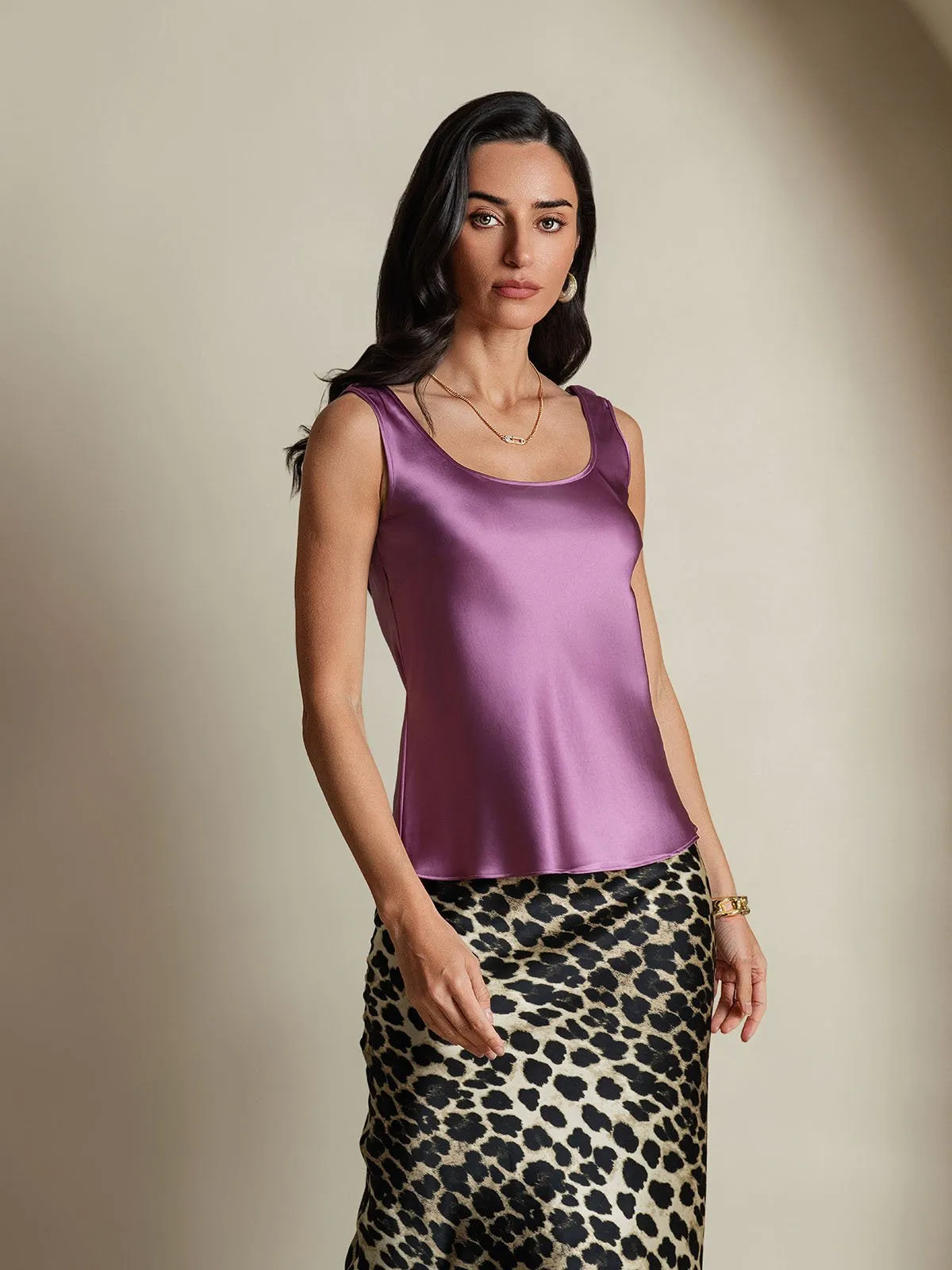 19Momme Seiden U-Ausschnitt Trger TankTop