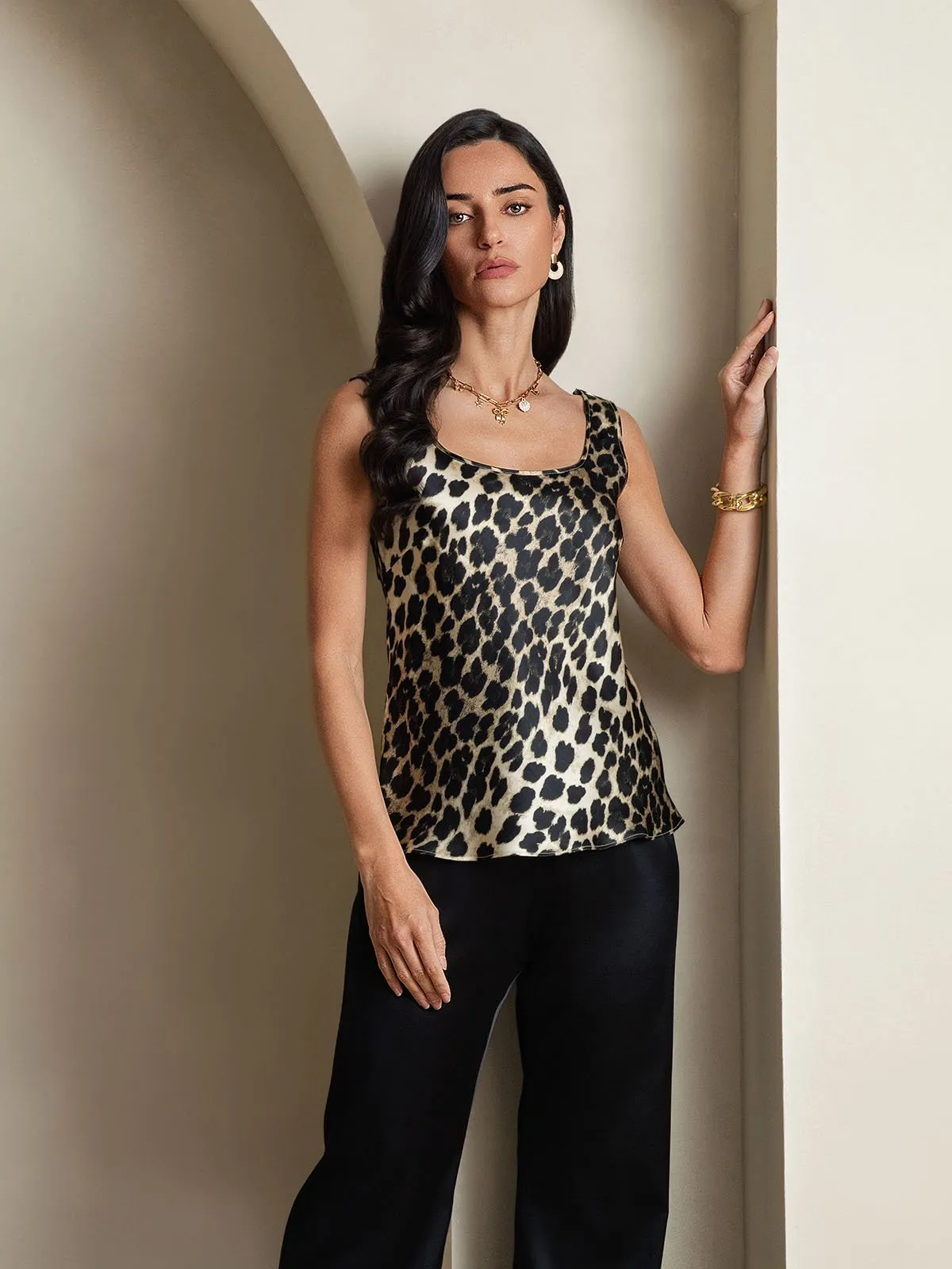 19Momme Seiden U-Ausschnitt Trger TankTop