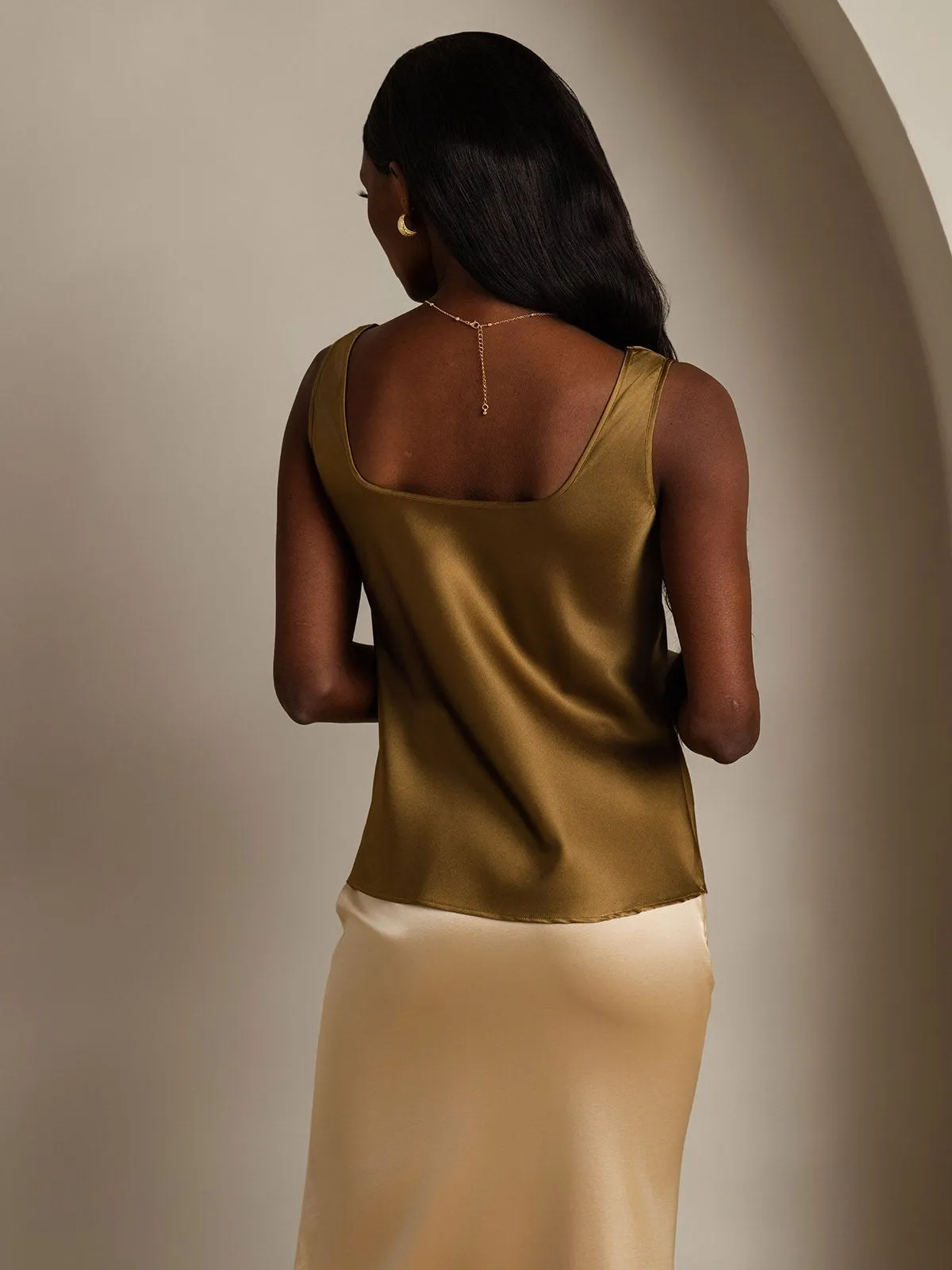 19Momme Seiden U-Ausschnitt Trger TankTop