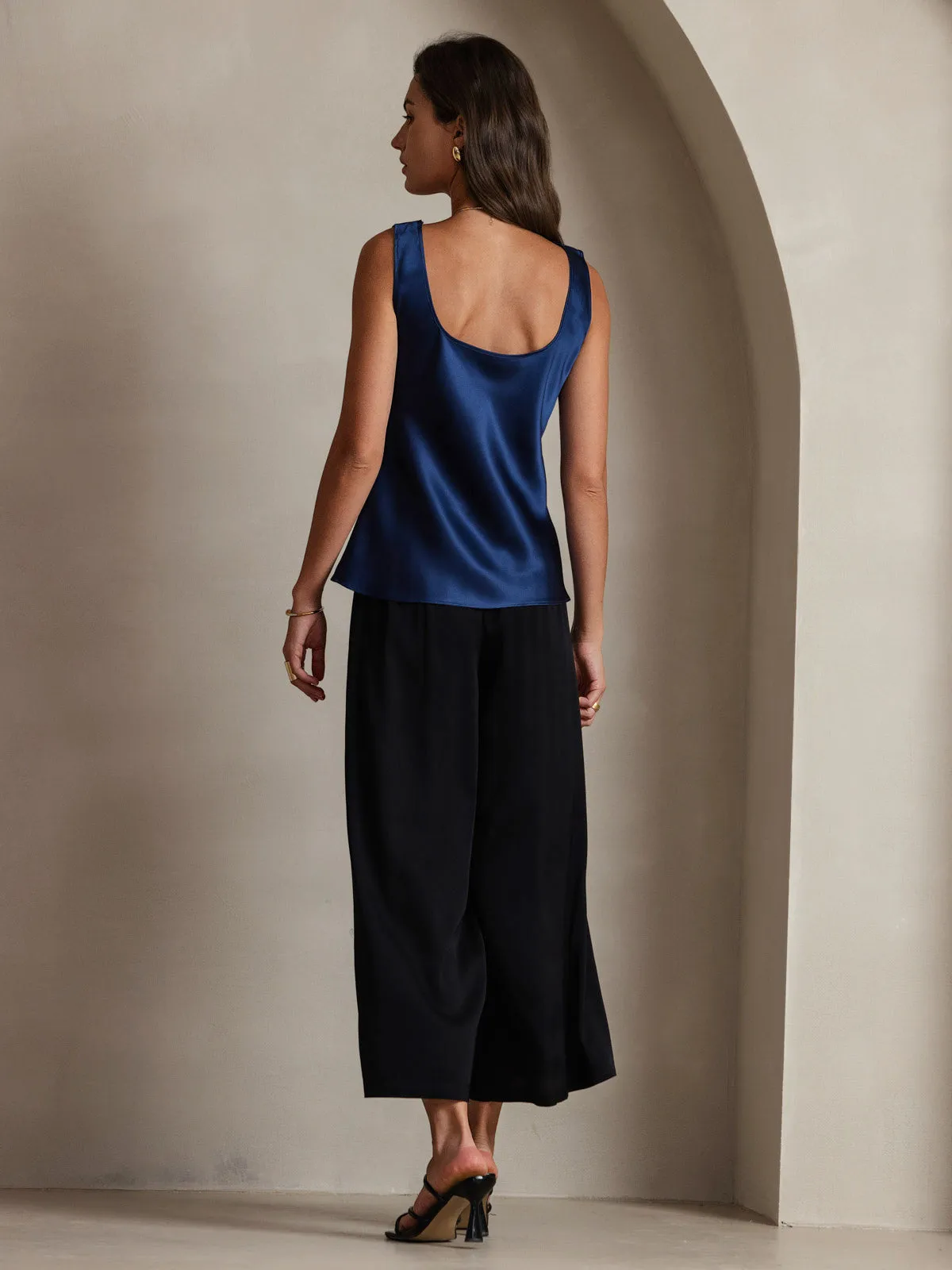 19Momme Seiden U-Ausschnitt Trger TankTop