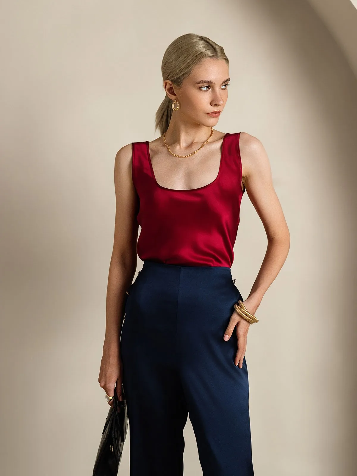 19Momme Seiden U-Ausschnitt Trger TankTop