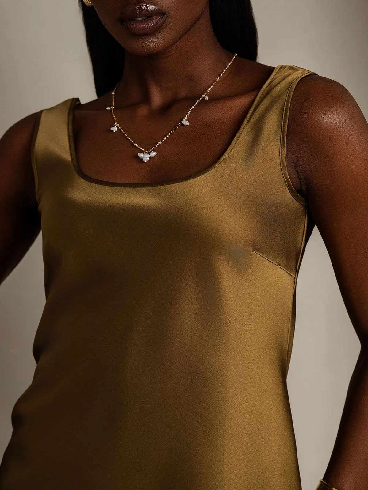 19Momme Seiden U-Ausschnitt Trger TankTop
