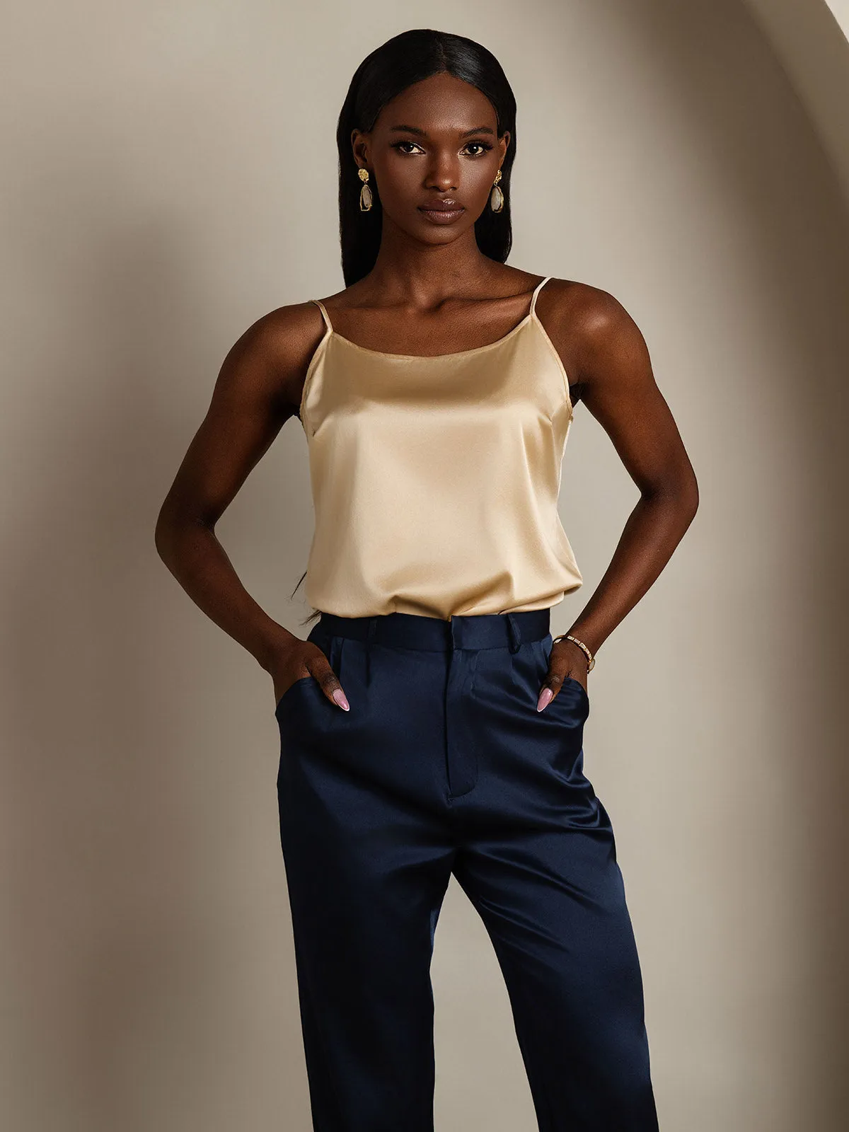 19Momme Silke-Spaghettistropper Camisole-top