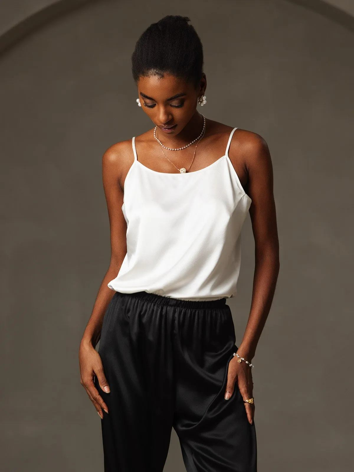 19Momme Silke-Spaghettistropper Camisole-top