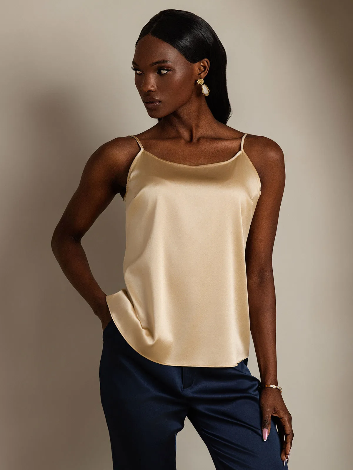 19Momme Silke-Spaghettistropper Camisole-top