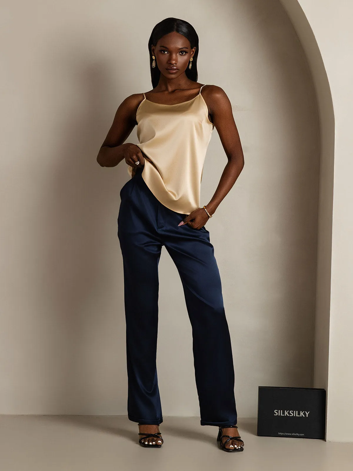 19Momme Silke-Spaghettistropper Camisole-top