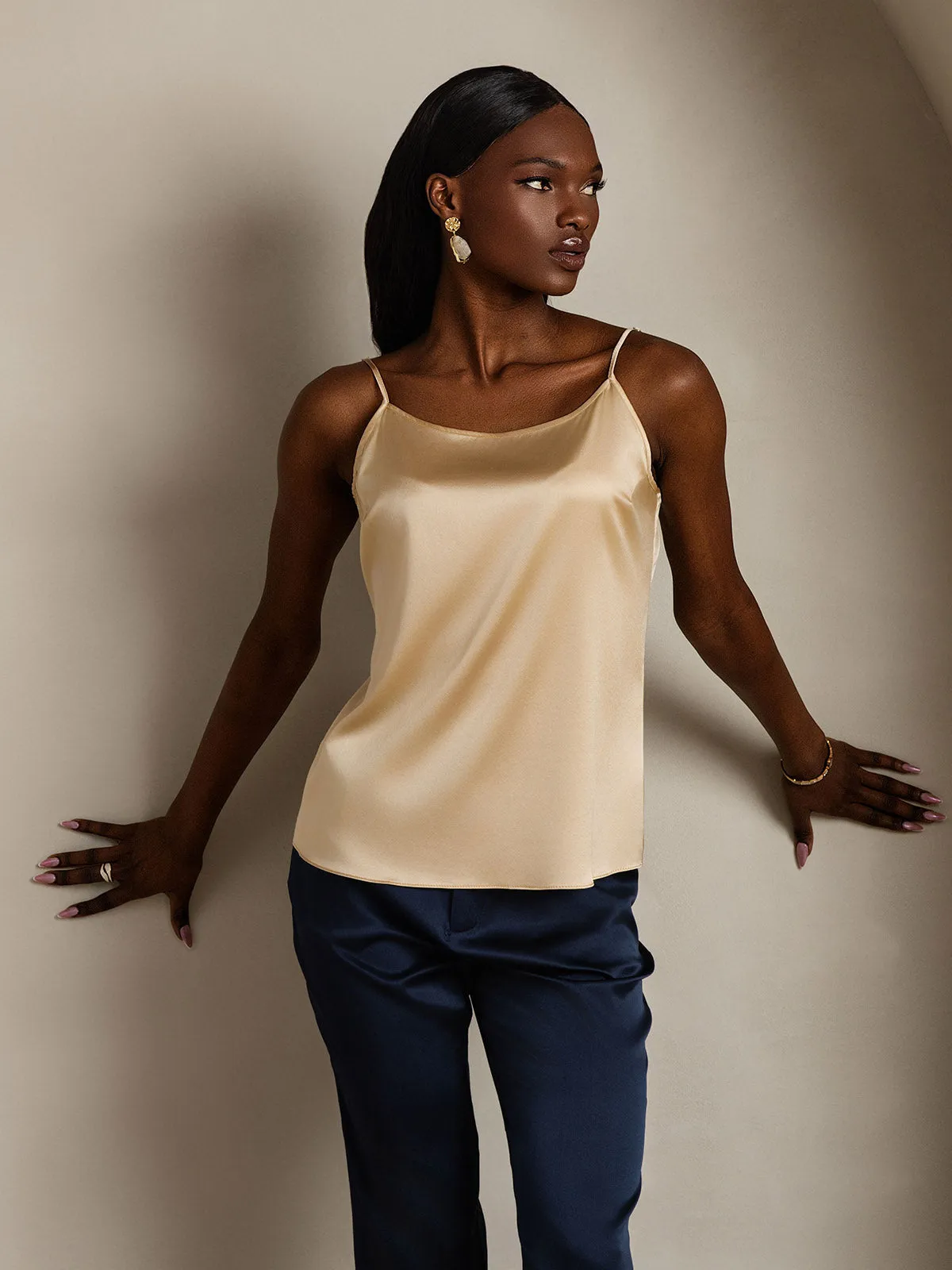 19Momme Silke-Spaghettistropper Camisole-top