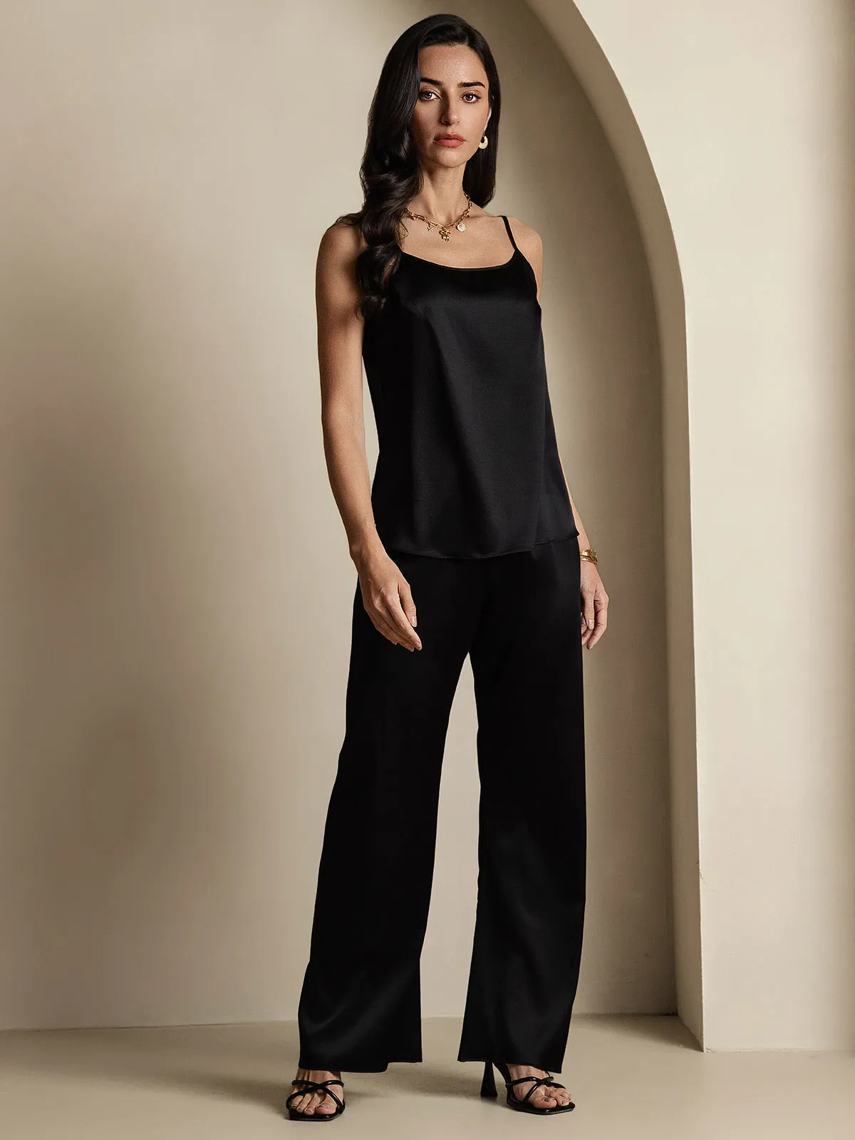 19Momme Silke-Spaghettistropper Camisole-top