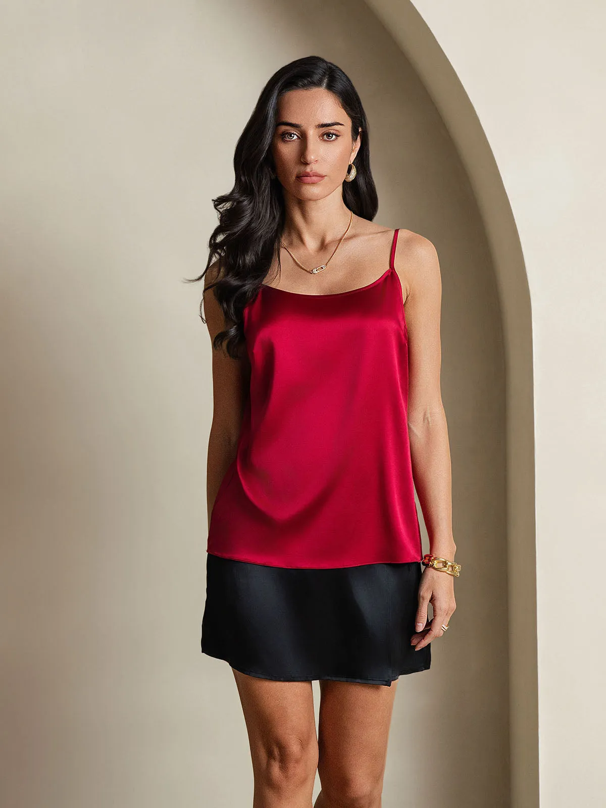 19Momme Silke-Spaghettistropper Camisole-top