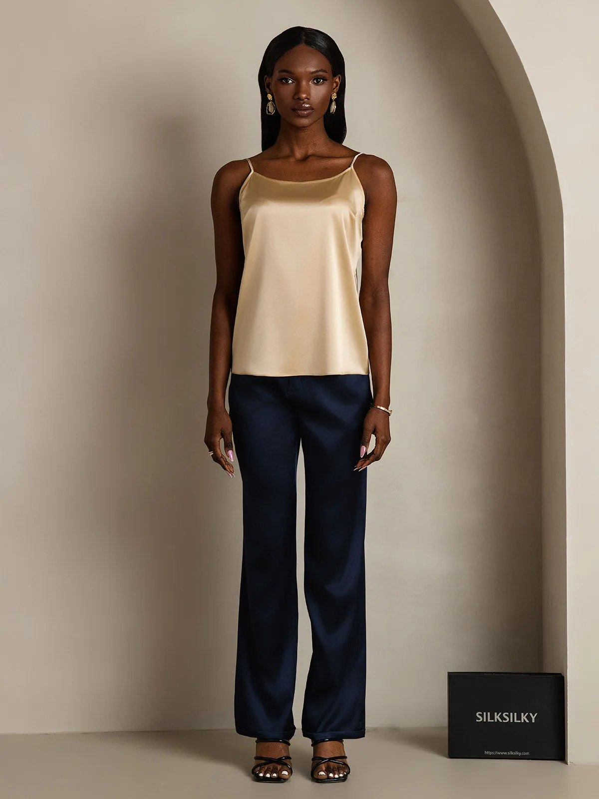 19Momme Silke-Spaghettistropper Camisole-top
