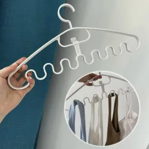 2-Pack Wave-Shaped Plastic Hanger Racks