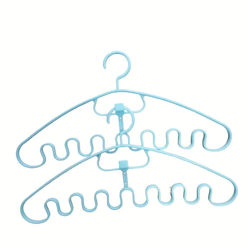 2-Pack Wave-Shaped Plastic Hanger Racks