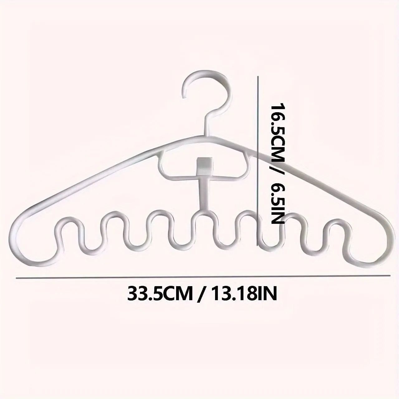 2-Pack Wave-Shaped Plastic Hanger Racks