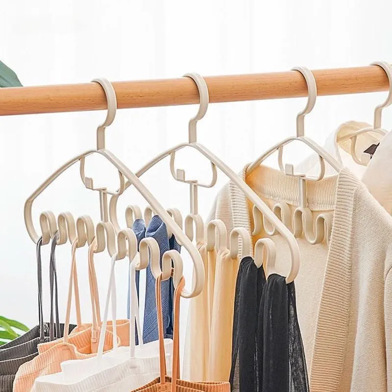 2-Pack Wave-Shaped Plastic Hanger Racks