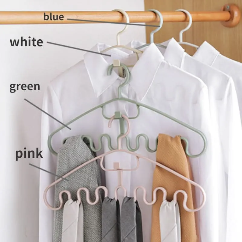 2-Pack Wave-Shaped Plastic Hanger Racks