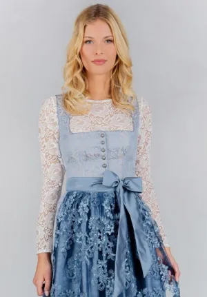 361755 Jessica Stockerpoint Fine  Lace Dirndl Blouse, creme,  long sleeves