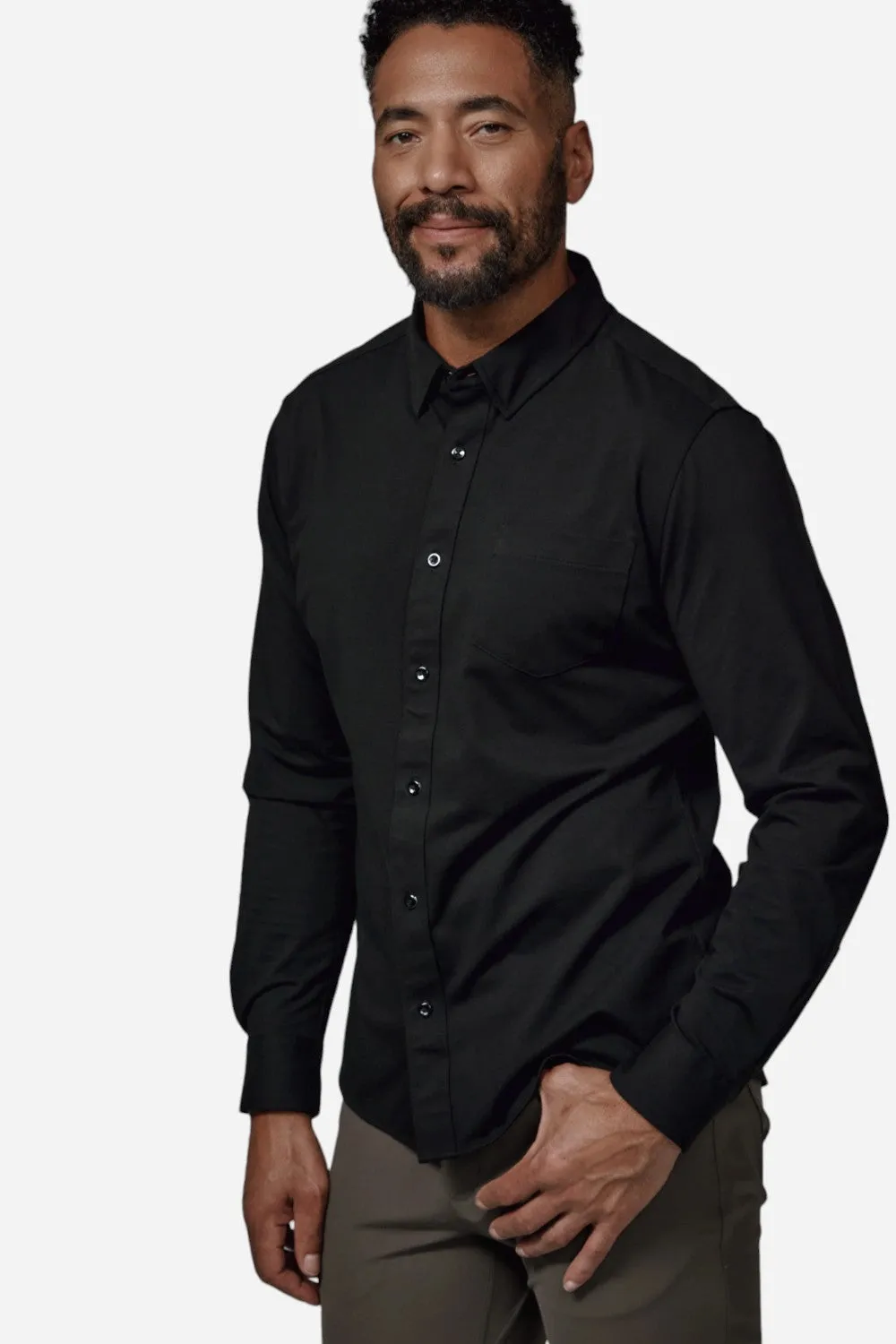 7 Diamonds Oxford Stretch Black
