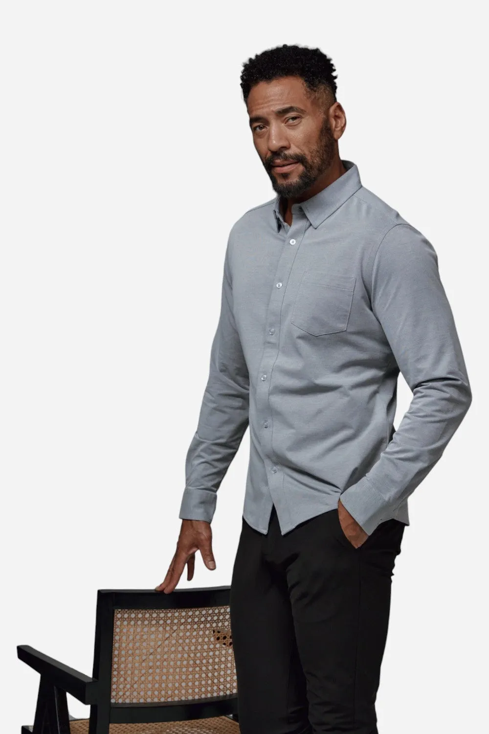 7 Diamonds Oxford Stretch Grey