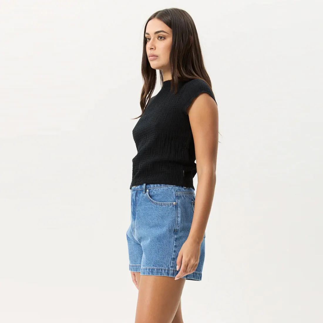 AFENDS Women's Focus Seersucker Top - Black