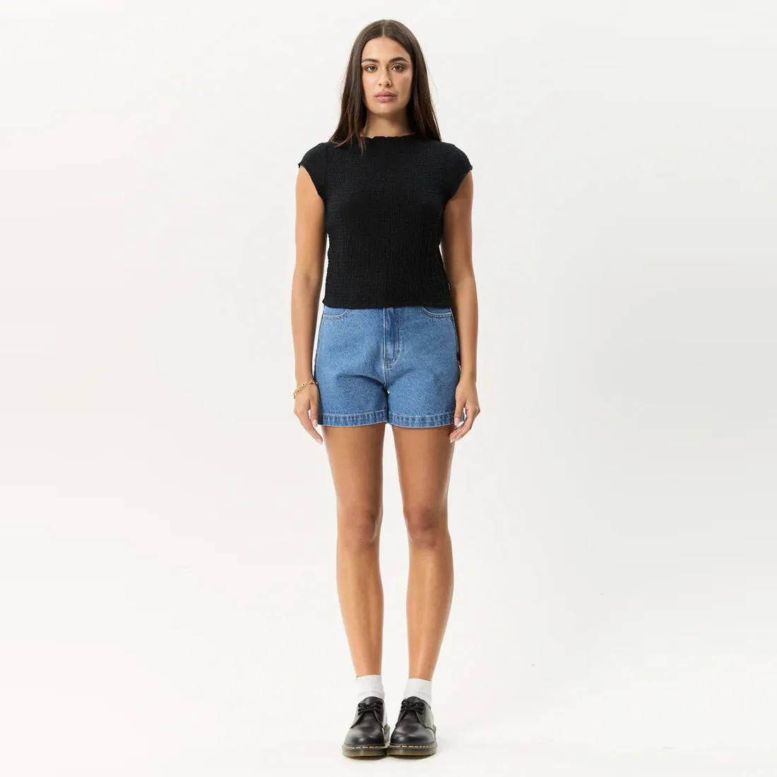 AFENDS Women's Focus Seersucker Top - Black