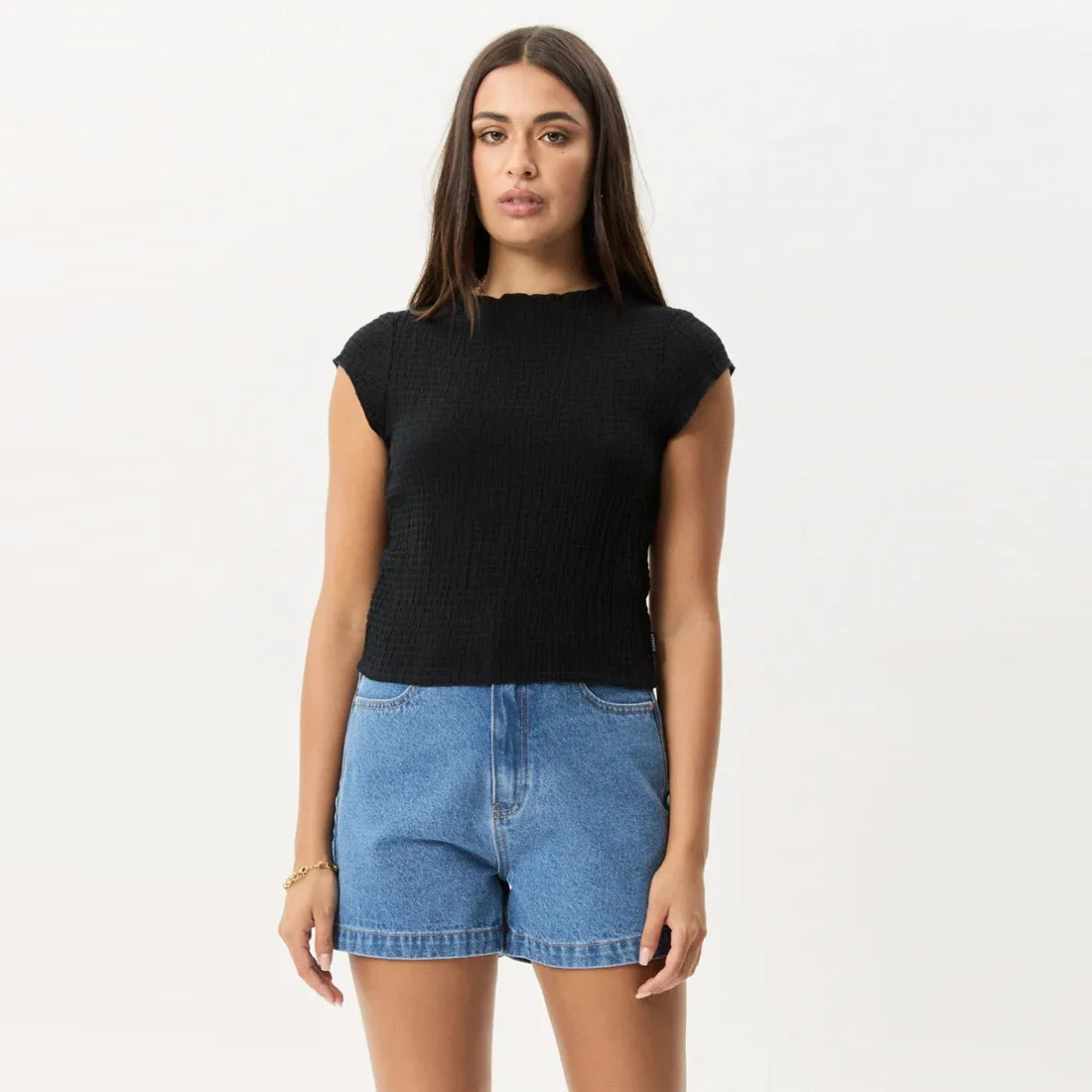AFENDS Women's Focus Seersucker Top - Black