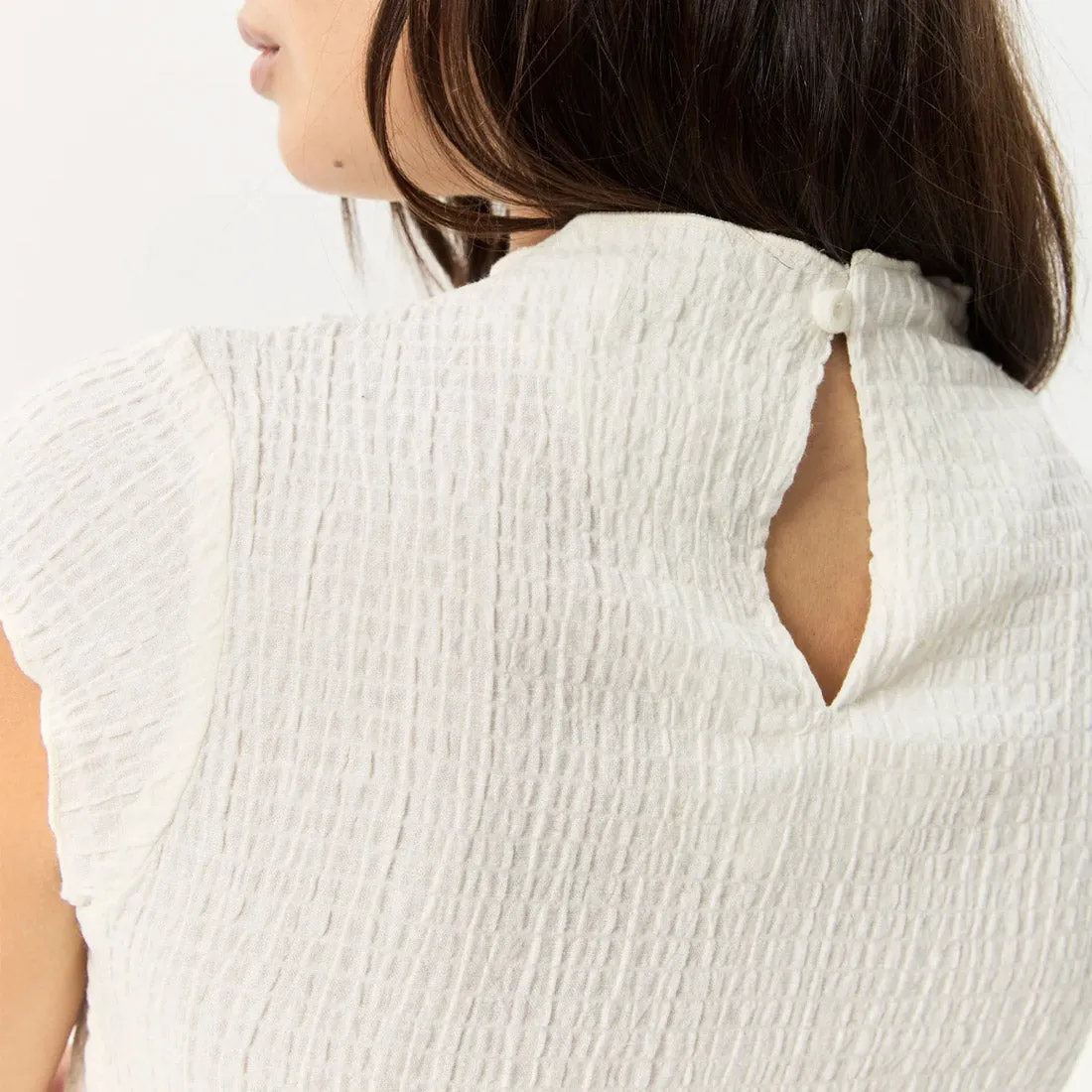 AFENDS Women's Focus Seersucker Top - Off White