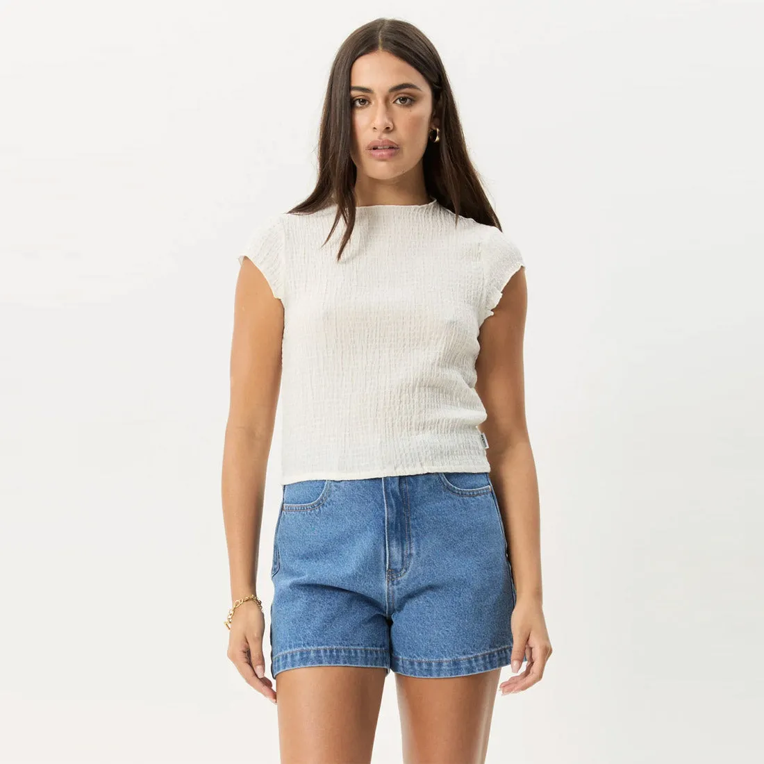 AFENDS Women's Focus Seersucker Top - Off White