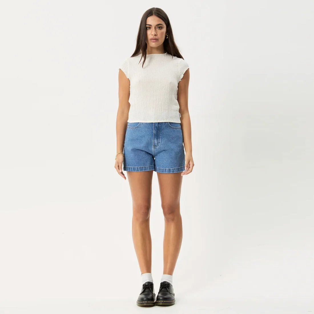 AFENDS Women's Focus Seersucker Top - Off White