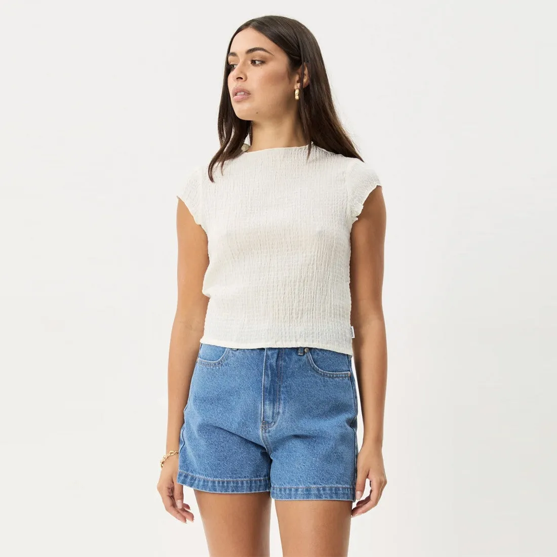 AFENDS Women's Focus Seersucker Top - Off White
