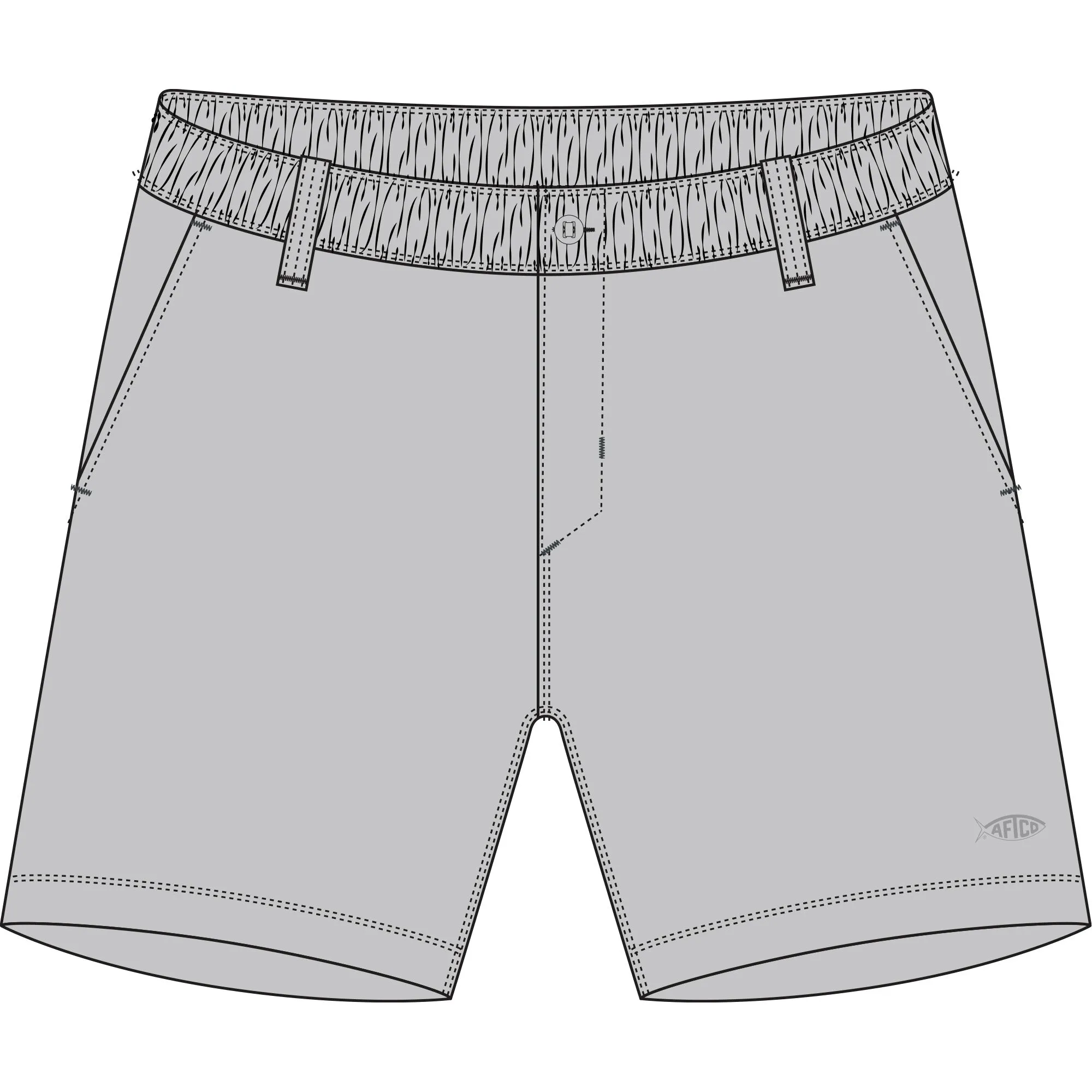 AFTCO Light Gray Landlocked Shorts