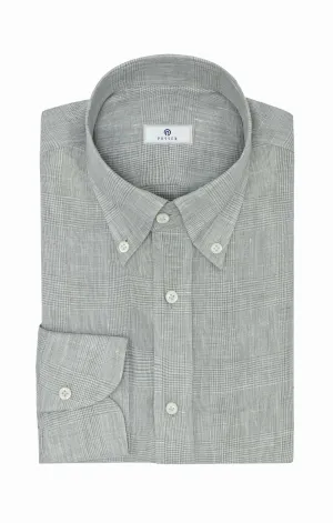 Albini Light Grey & White with Glencheck Pure Linen Batiste