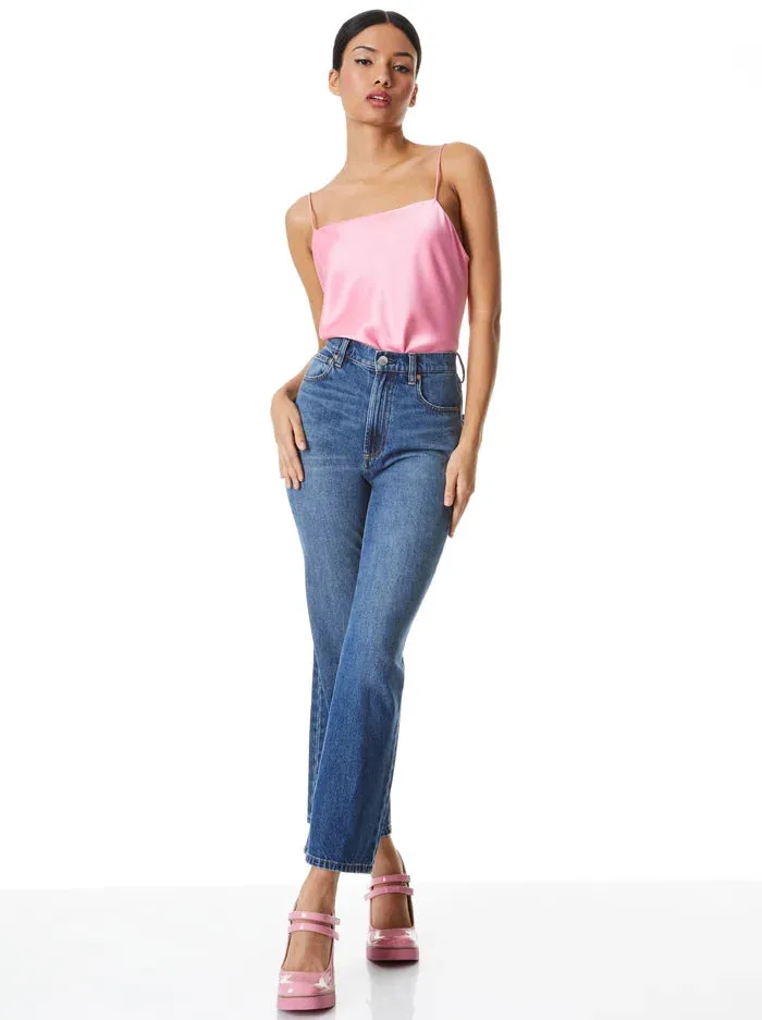 Alice & Olivia HARMON DRAPEY SLIP TANK