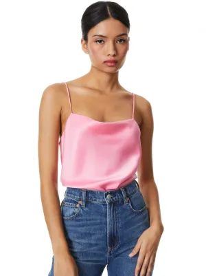 Alice & Olivia HARMON DRAPEY SLIP TANK