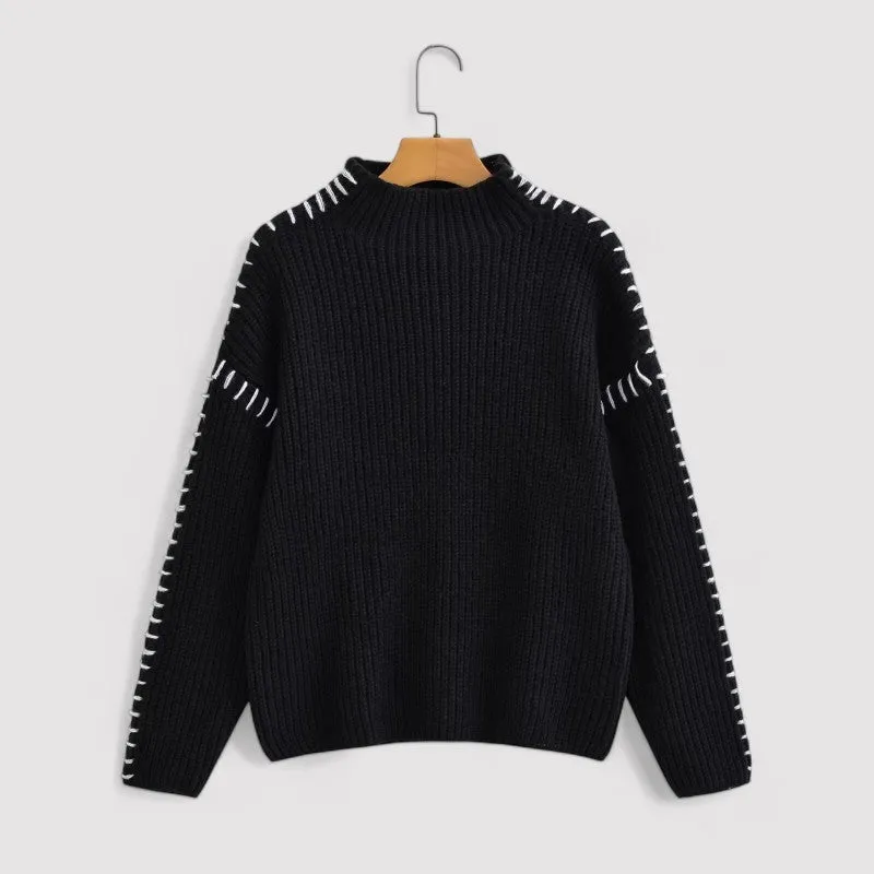 Ancien | Women's Black Stitch Sweater