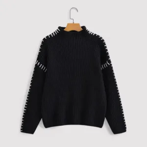 Ancien | Women's Black Stitch Sweater
