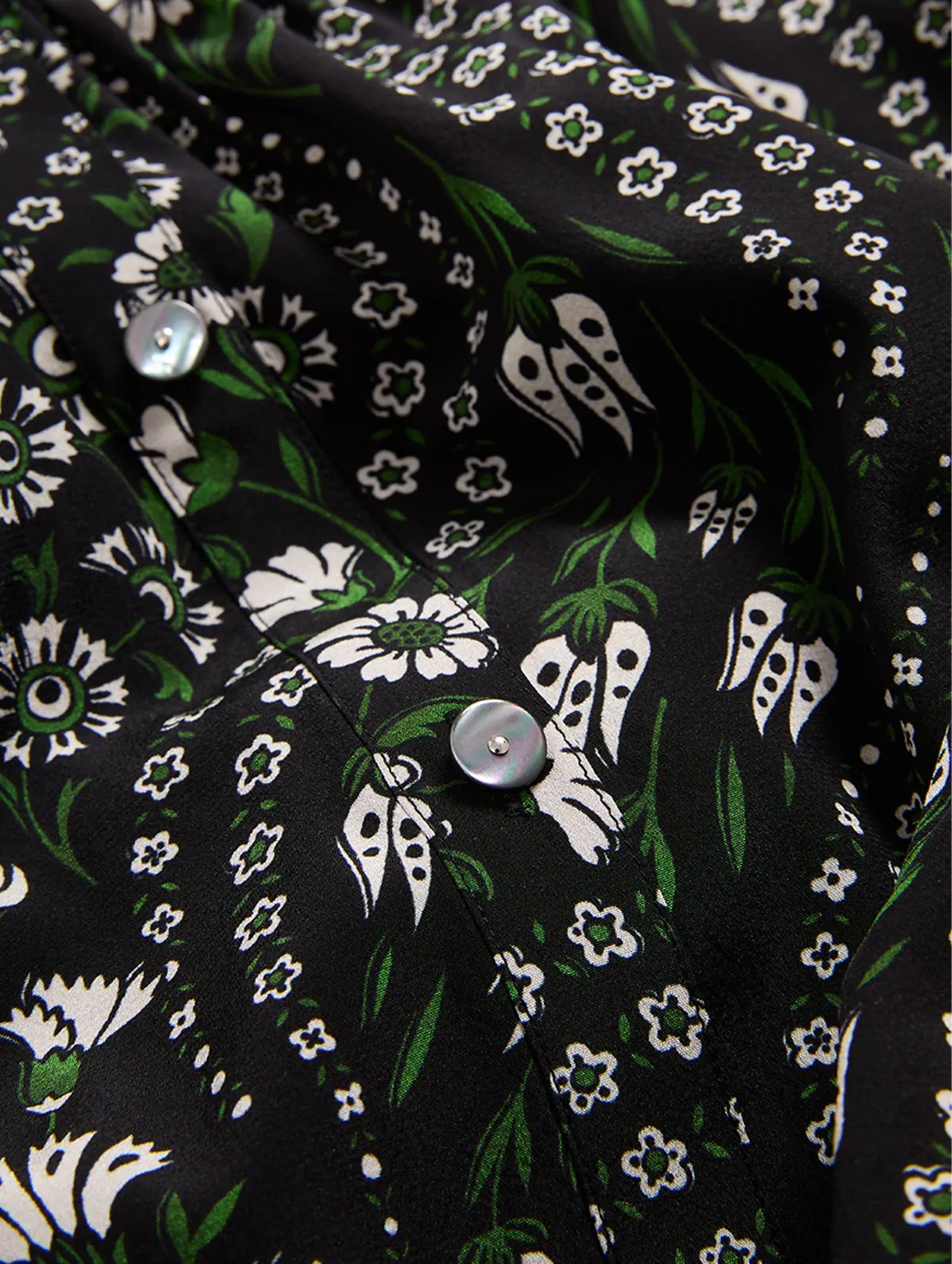 Ashlynn Silk Top in Black Multi