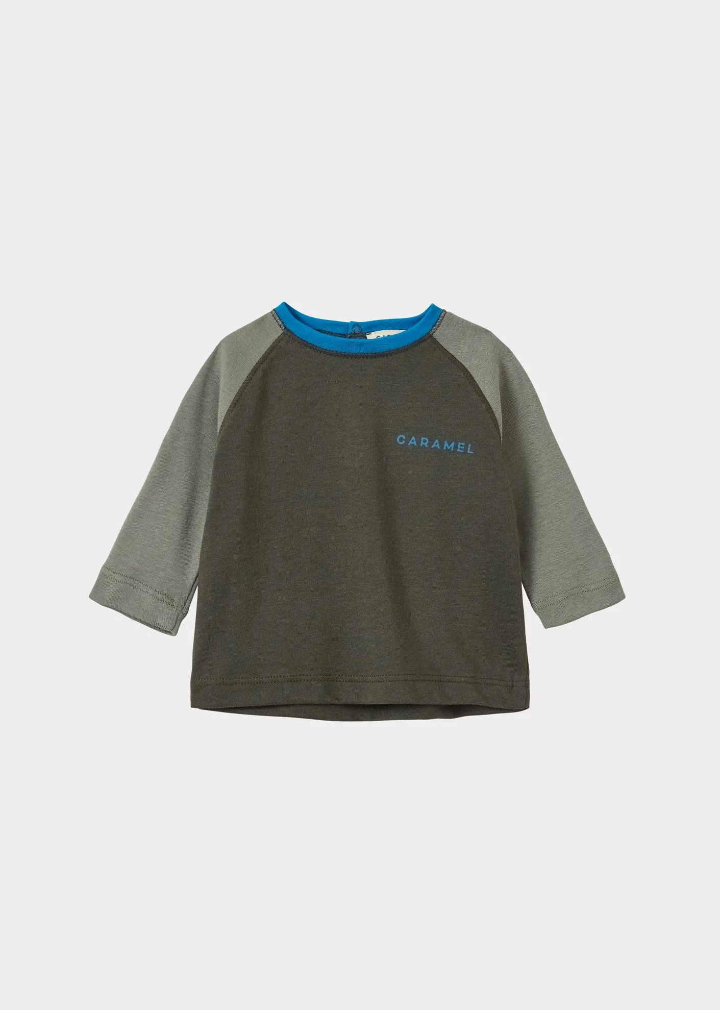 AXEL BABY T-SHIRT - KHAK / SOFT GREEN / BLUE