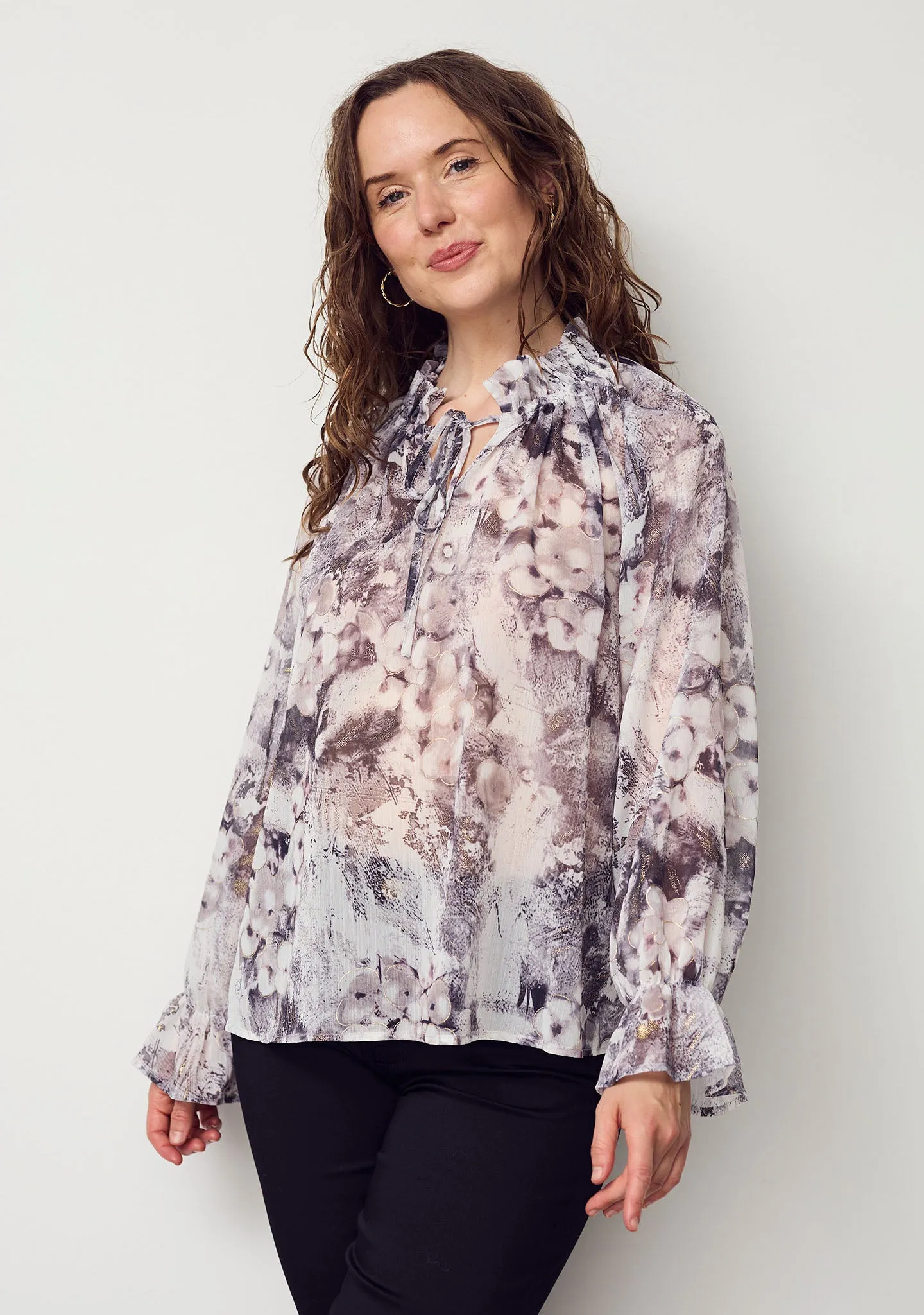 Beate Blouse - Golden Grey