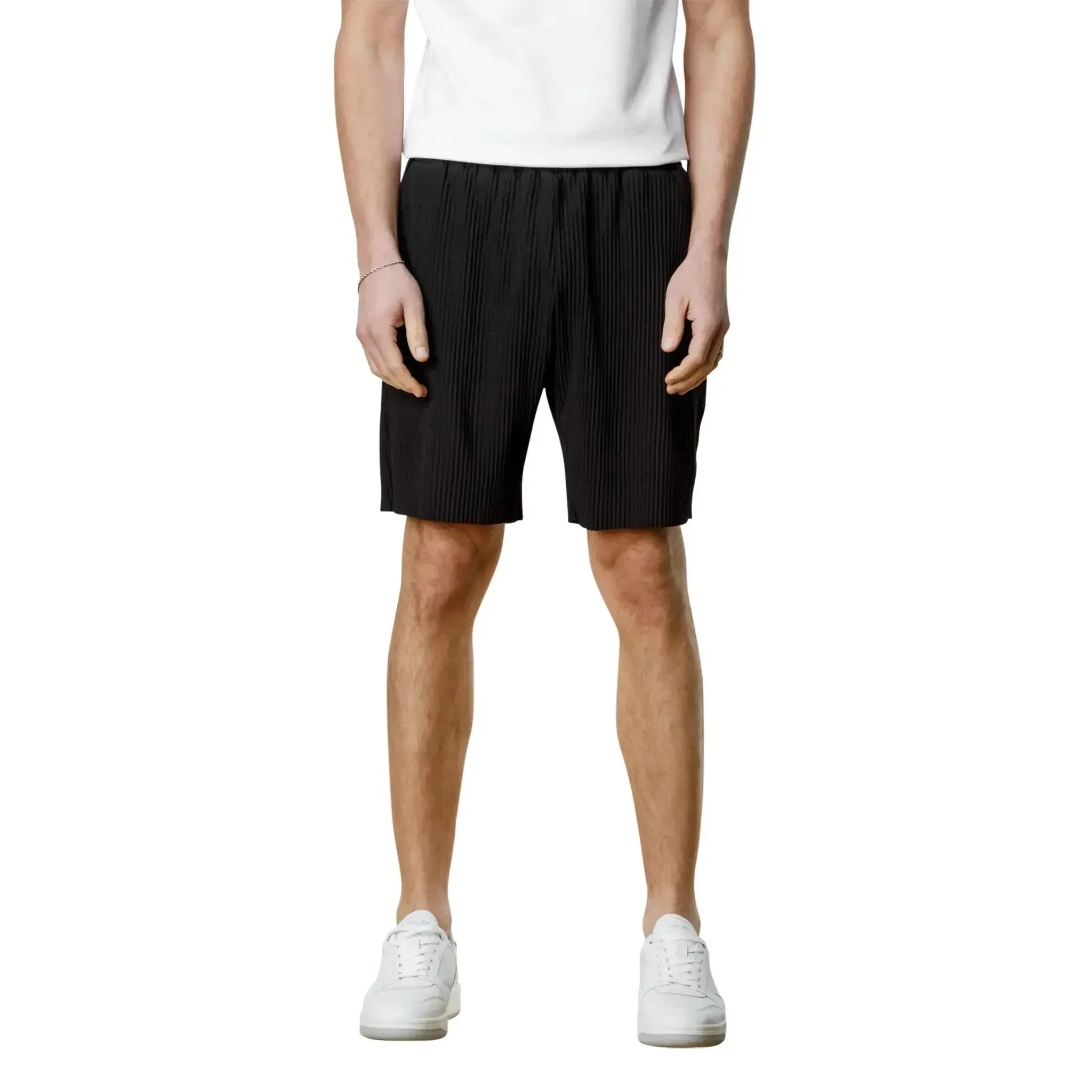 Belier Pleated Black Resort Shirt & Shorts