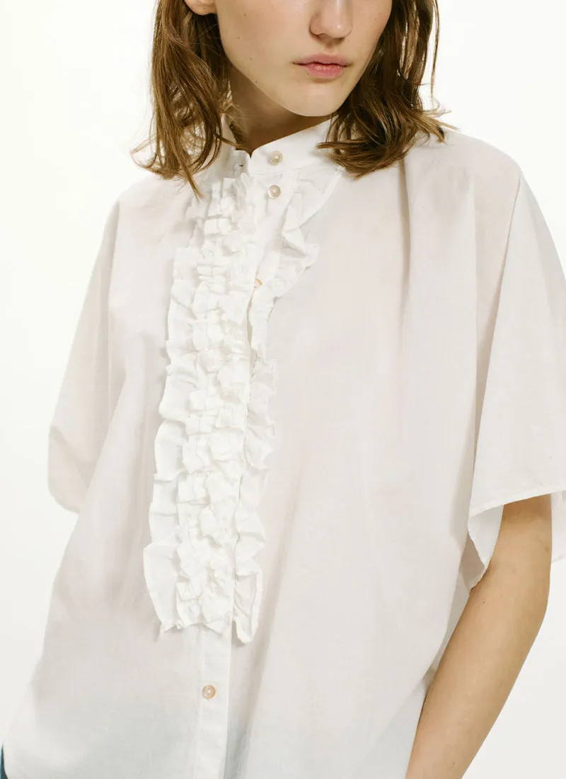 Berenice Ruffle Short Sleeve Blouse