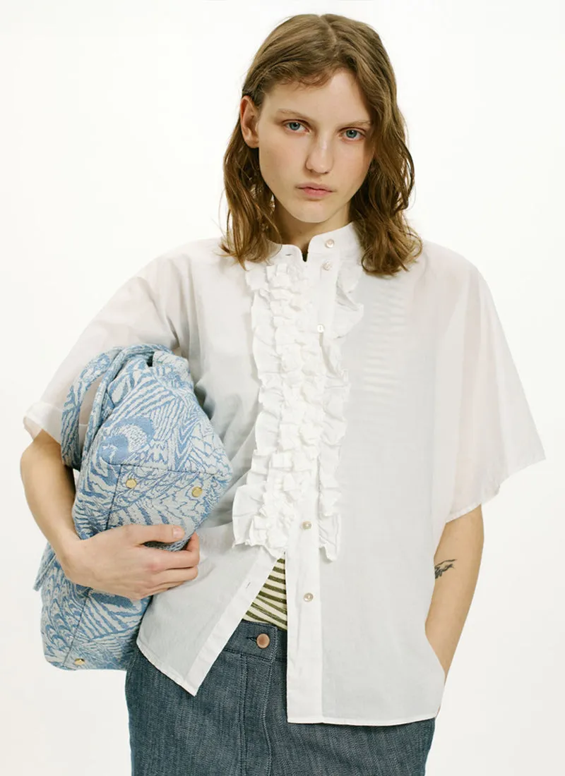 Berenice Ruffle Short Sleeve Blouse
