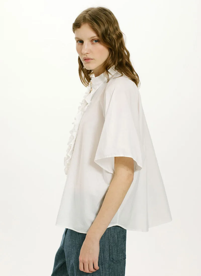 Berenice Ruffle Short Sleeve Blouse