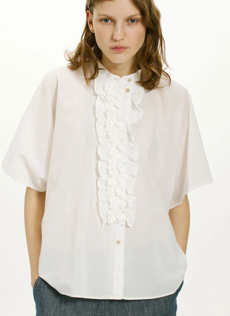 Berenice Ruffle Short Sleeve Blouse