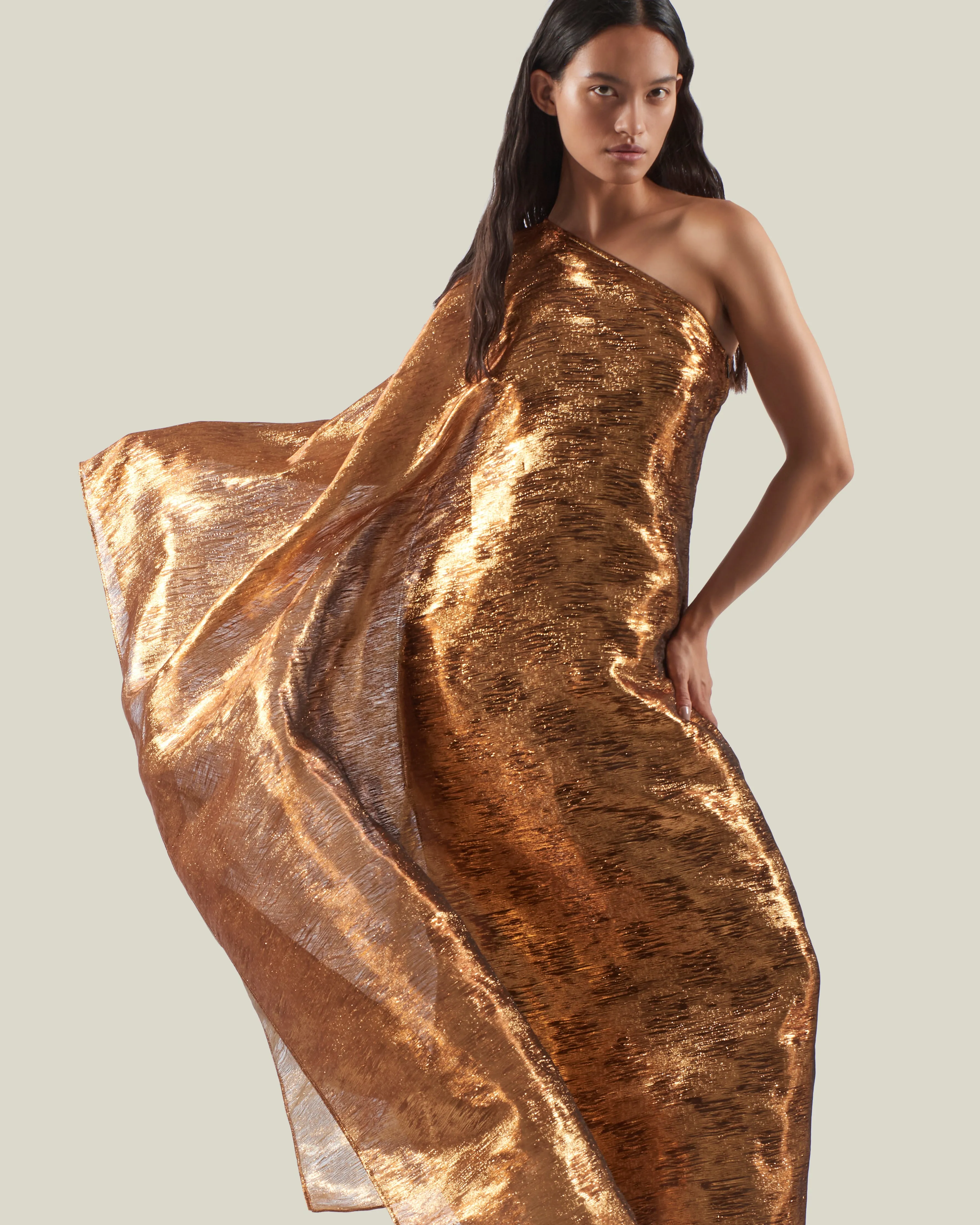 Betsy Metallic Dress in Gold