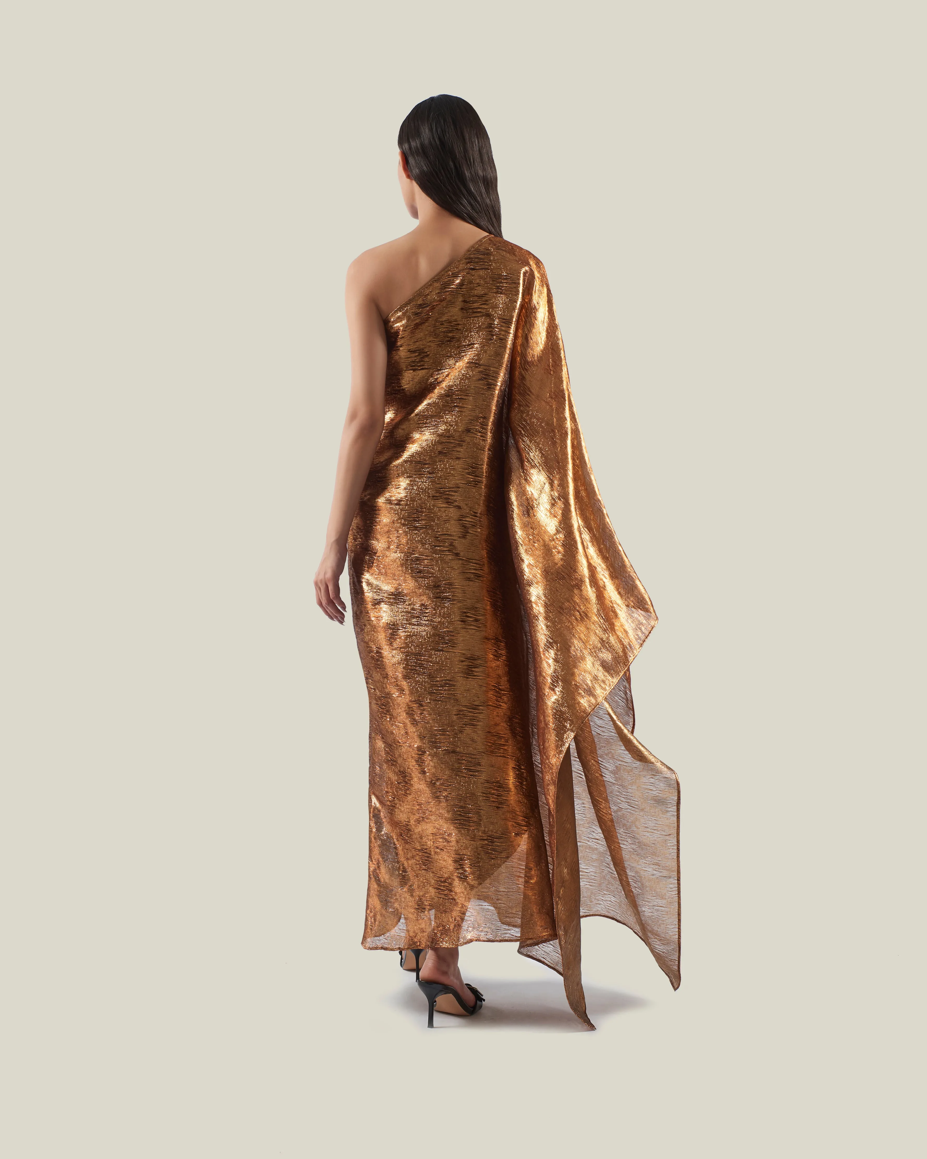 Betsy Metallic Dress in Gold