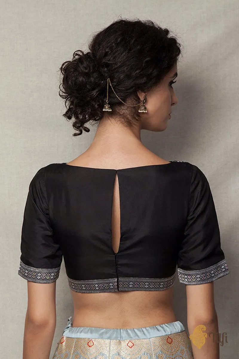 Black Banarasi Borders Blouse