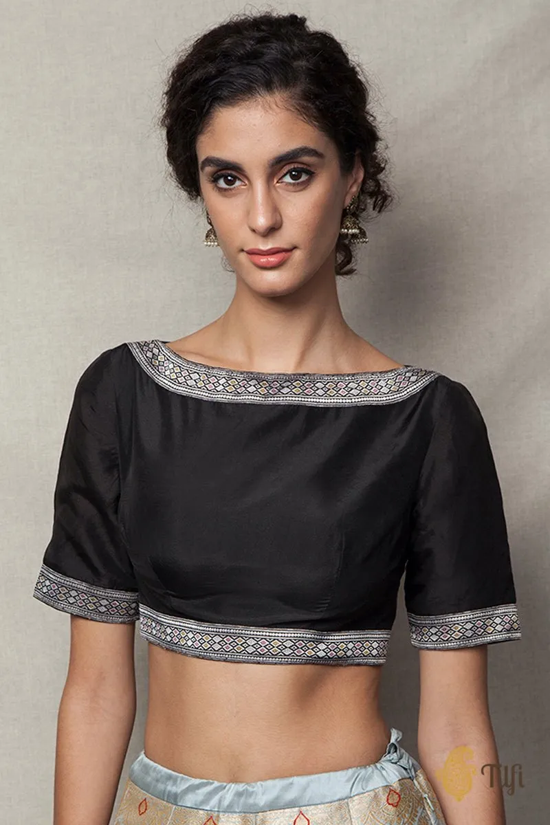 Black Banarasi Borders Blouse