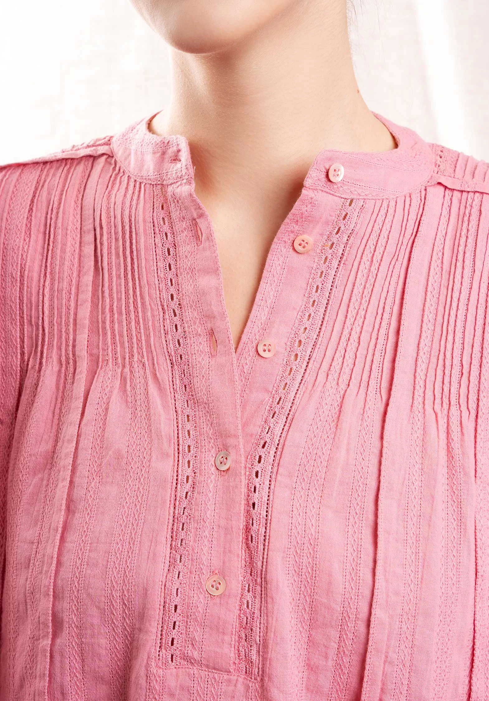 Blouse Natsumi 3hva91-v09114 Rose-Indien