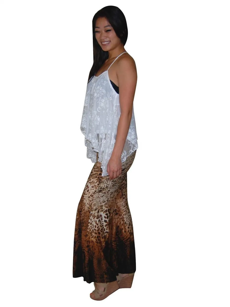 Blouses Sleeveless Top Lace Butterfly White